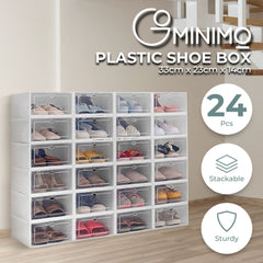 GOMINIMO Plastic Shoe Box 24 pcs (White) Tristar Online