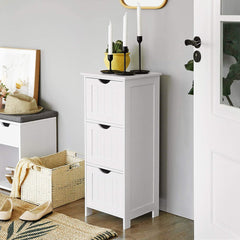 VASAGLE Floor Cabinet with 3 Drawers White BBC50WT Tristar Online