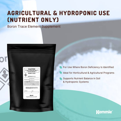 1Kg Boric Acid Powder 99.9% Pure - Soluble Orthoboric Acid H3BO3