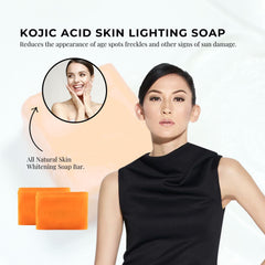 2x Kojie San Soap Bars - 135g Skin Lightening Kojic Acid Natural Original Bar Tristar Online