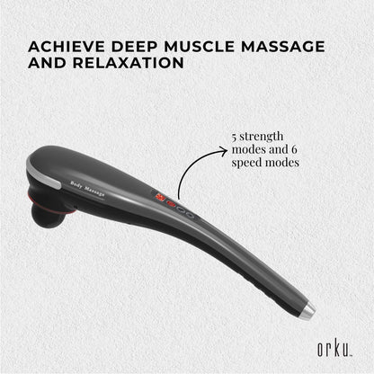 Orku Cordless Handheld Body Hammer Massager - Rechargeable 7 Massage Heads