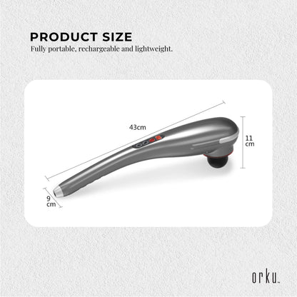 Orku Cordless Handheld Body Hammer Massager - Rechargeable 7 Massage Heads