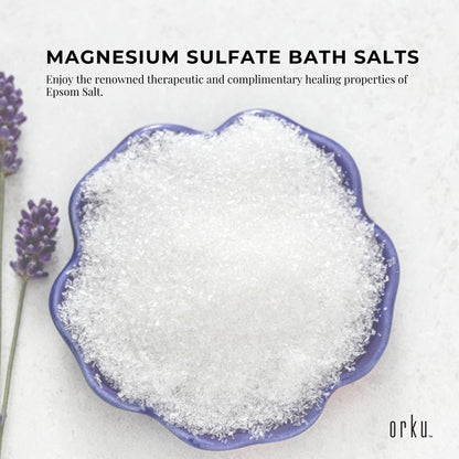 Orku 400g Epsom Salt - Magnesium Sulphate Bath Salts For Skin Body Sulfate