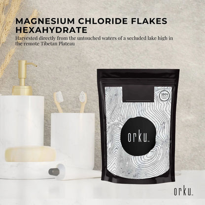 Orku 2Kg Magnesium Chloride Flakes Hexahydrate - FCC USP Spec Bath Salts