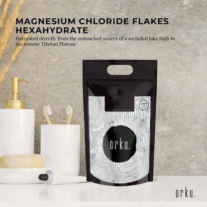 Orku 20Kg Magnesium Chloride Flakes Hexahydrate - FCC USP Spec Bath Salts