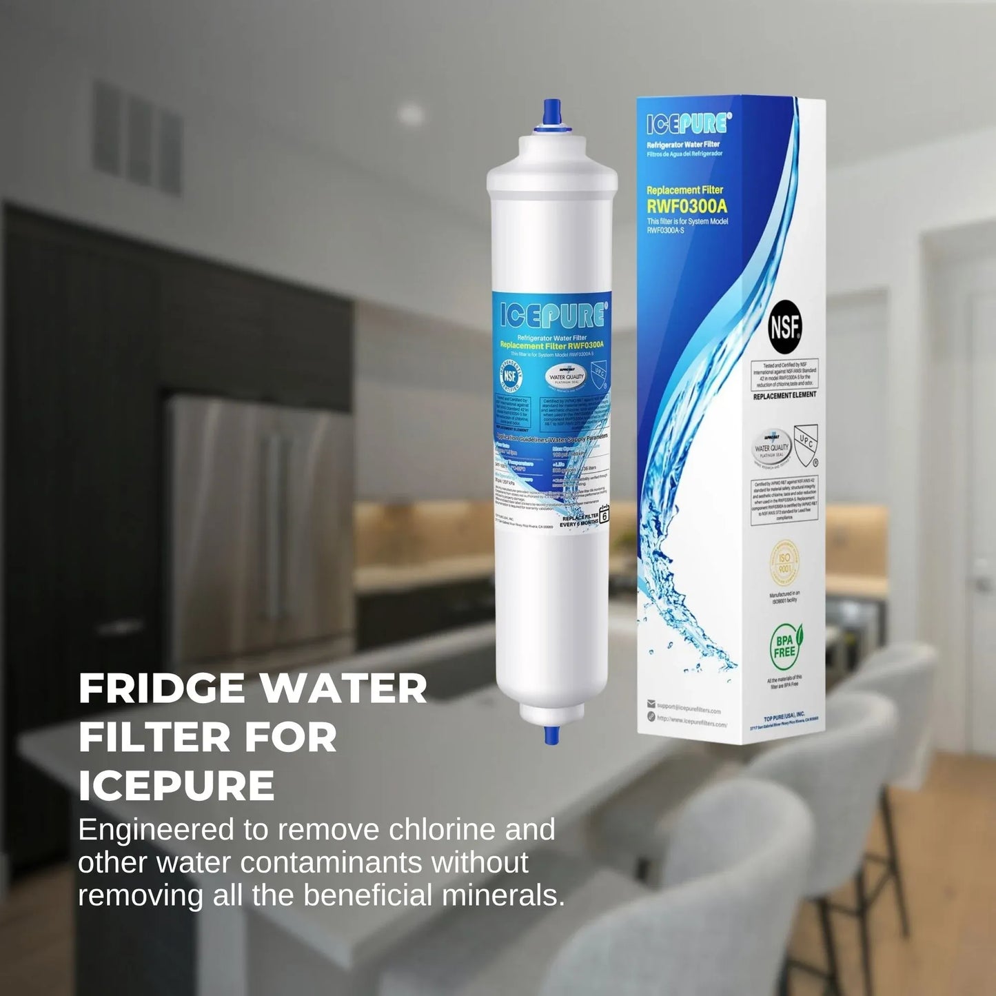 5 EXTERNAL FRIDGE WATER FILTER For AMANA MIELE BEKO FISHER PAYKEL LIEBHERR