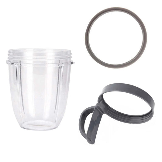 Kitchee For Nutribullet Short Cup + Holder Lip Ring + Grey Seal for 900 600