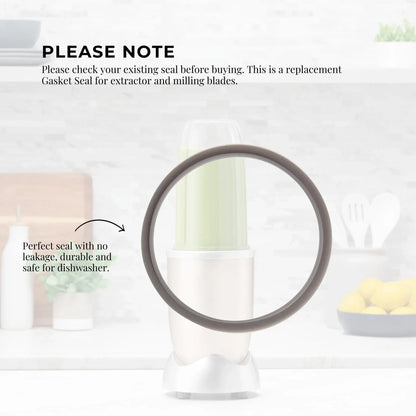 For Nutribullet Short Cup + Handheld Lip Ring + Grey Seal 900 and 600 Models