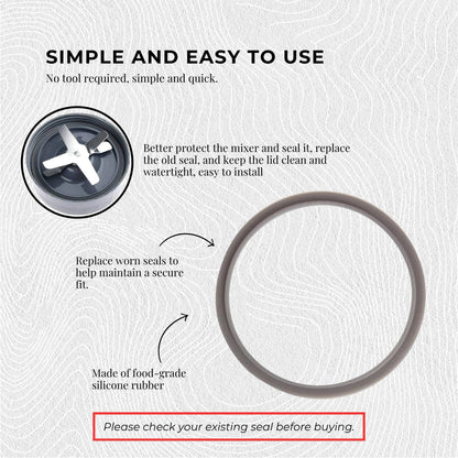 Kitchee 2x Grey Gasket Seal Ring For Nutribullet Model 600 900 1200W 90mm