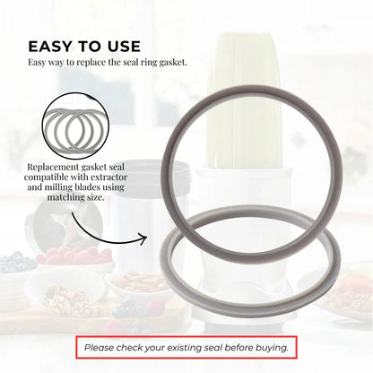 Kitchee 2x Grey Gasket Seal Ring For Nutribullet Model 600 900 1200W 90mm