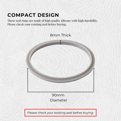 2x Grey Gasket Seal Ring Compatible with Nutribullet 600 900 1200W 90mm
