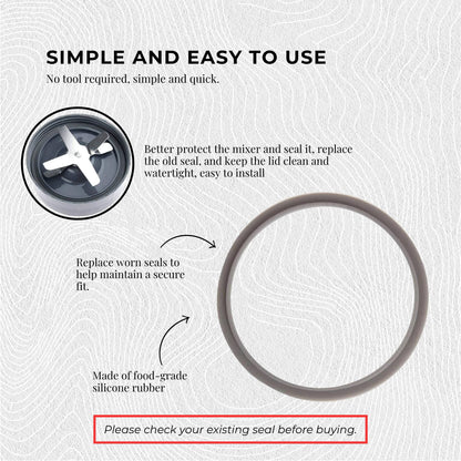 4x Grey Gasket Seal Ring Compatible with Nutribullet 600 900 1200W 90mm