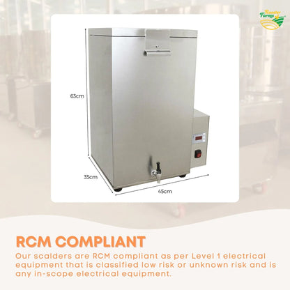 70L Electric Chicken Scalder Machine - Stainless Steel Poultry Turkey Scalding