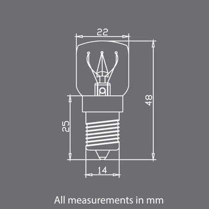 Bulk 10x E14 15W 240V Light Bulbs - Clear Globe For Himalayan Salt Lamp