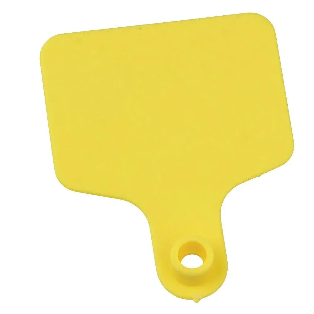 Rooster Farms 100x Cattle Ear Tags 6x7cm Livestock Set - Blank Yellow