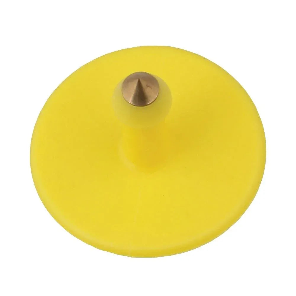 Rooster Farms 100x Cattle Ear Tags 6x7cm Livestock Set - Blank Yellow