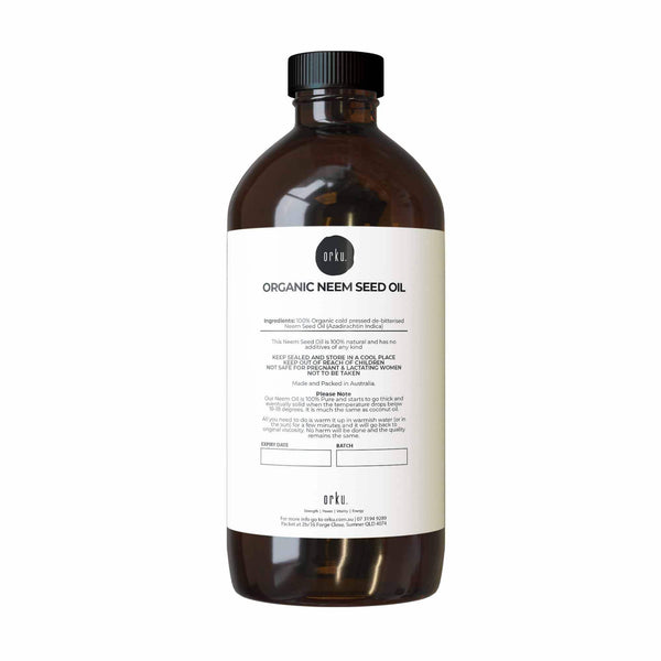 500ml Organic Neem Seed Oil Pure Pharmaceutical Cold Pressed Azadirachtin Indica Tristar Online