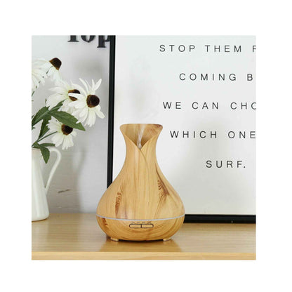 Orku Essential Oil Aroma Diffuser 400ml Tulip Wood Grain With Remote
