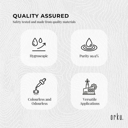 Orku 5L Glycerine 99.9% Pure USP Food + Cosmetic Grade – Vegetable Glycerol
