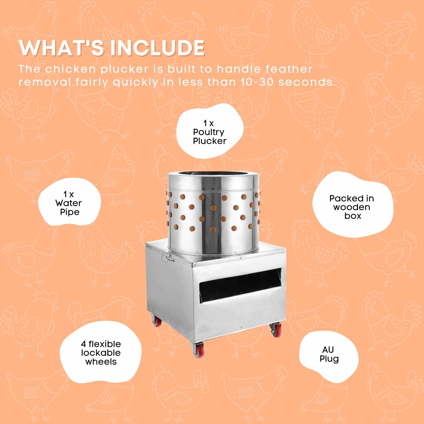 Free Shipping 50cm Chicken Feather Plucker Machine Electric Automatic Poultry