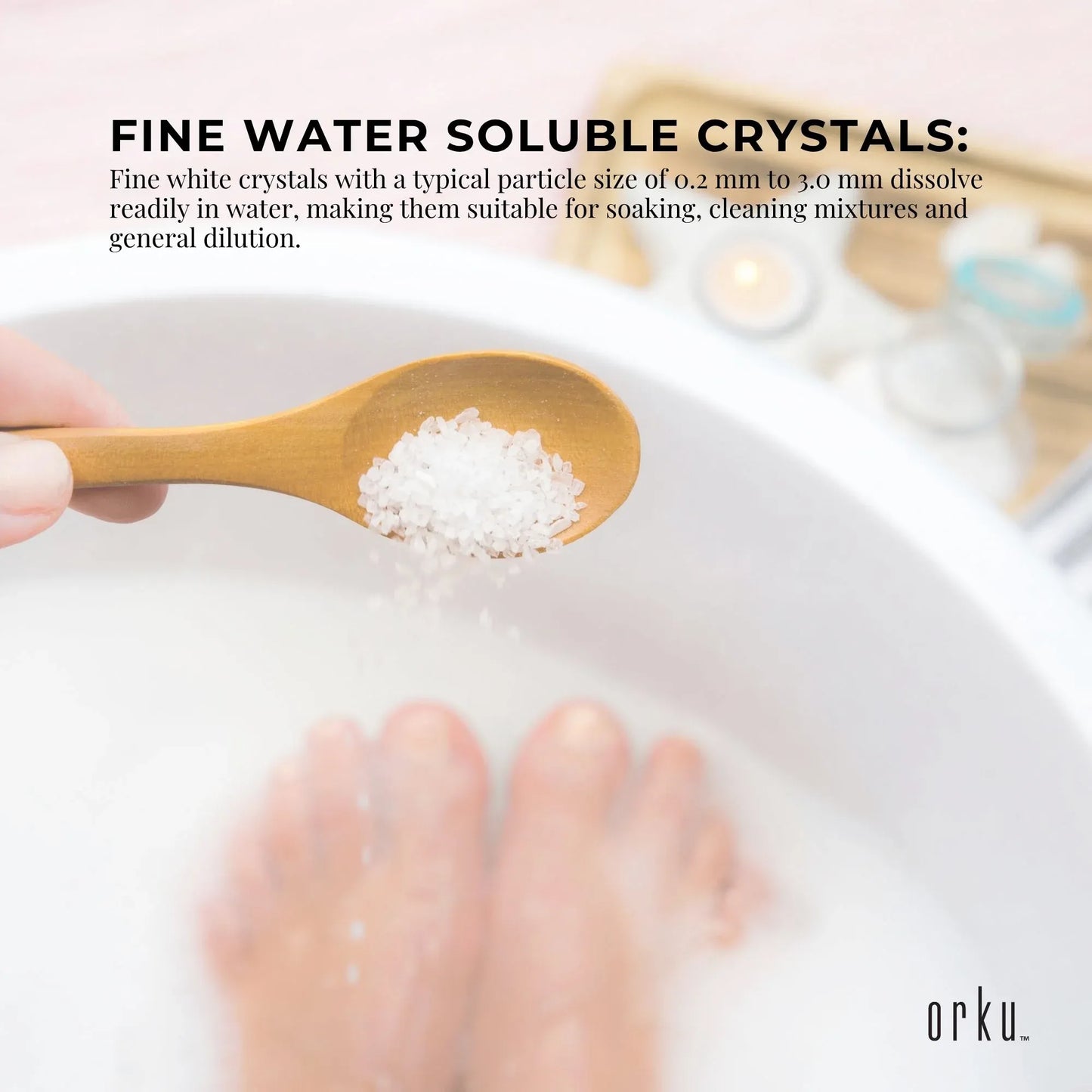 Orku 1Kg Epsom Salt - Magnesium Sulphate Bath Salts Skin Body