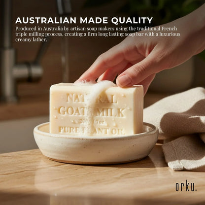 Orku 10 x 200g Goat Milk Soap Bars Natural Creamy Scent Australian Made