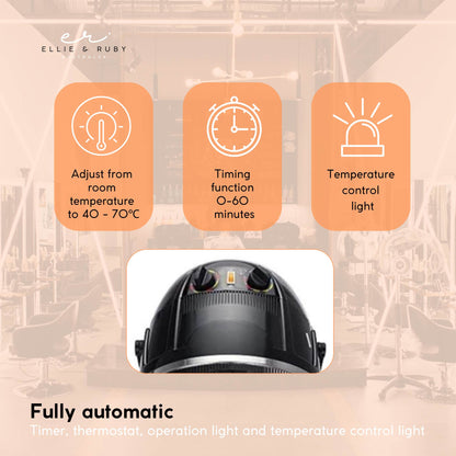 Ellie & Ruby Hanging Hooded Hair Dryer Wall Mounted Bonnet Hood Salon Hairdryer