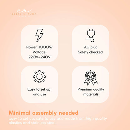 Ellie & Ruby Hanging Hooded Hair Dryer Wall Mounted Bonnet Hood Salon Hairdryer