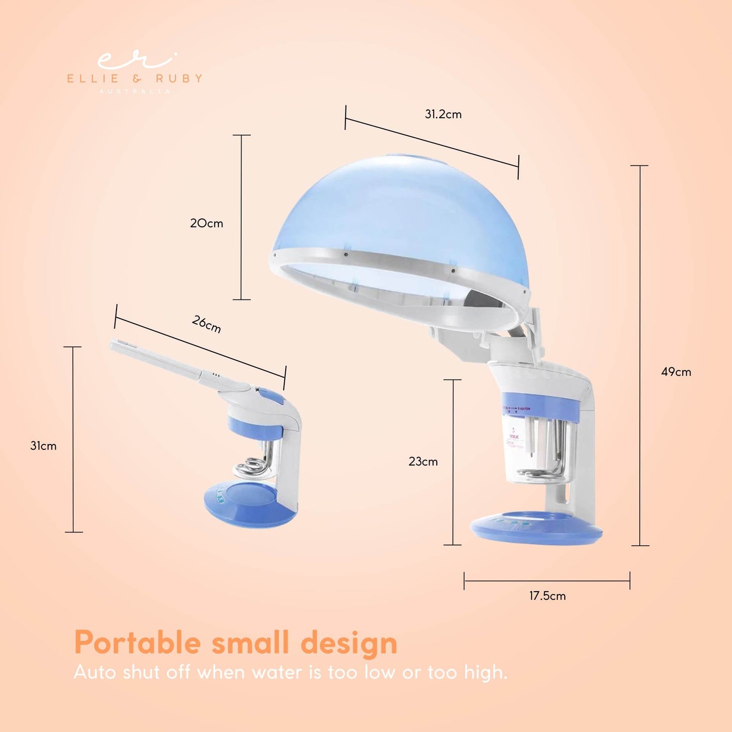 2 In 1 Facial and Hair Steamer Face Skin Portable Table Top Steam Ozone Machine