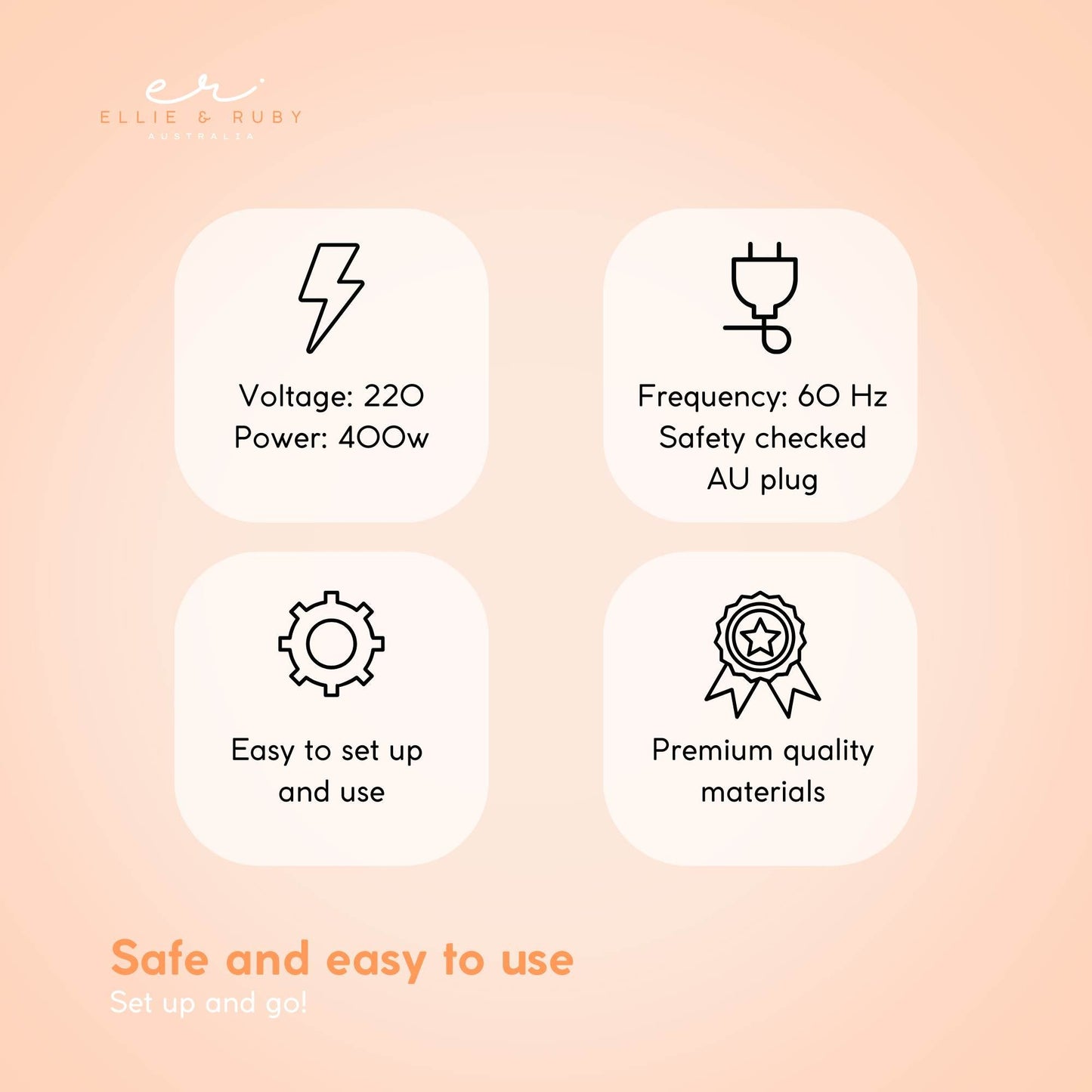 Ellie & Ruby 2-in-1 Facial Hair Steamer Ozone Steam Machine Portable Tabletop