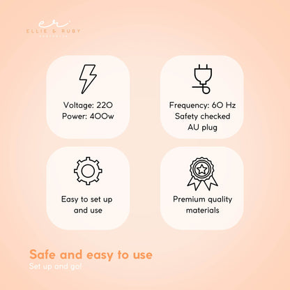 Ellie & Ruby 2-in-1 Facial Hair Steamer Ozone Steam Machine Portable Tabletop