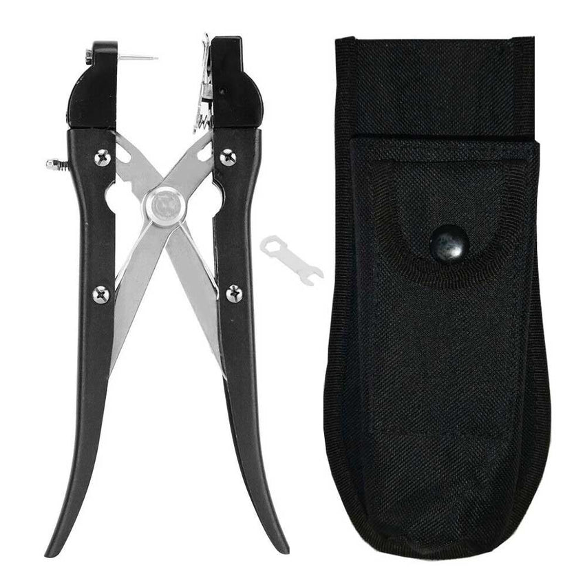 Ear Tag Applicator Plier + Case - Alloy Livestock Animal Cattle Punch Tagger Tristar Online