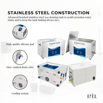 30L Digital Ultrasonic Cleaner Jewelry Ultra Sonic Bath Degas Parts Cleaning