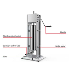 3L Manual Vertical Sausage Filler - Stainless Stuffer Meat Press Machine Tristar Online