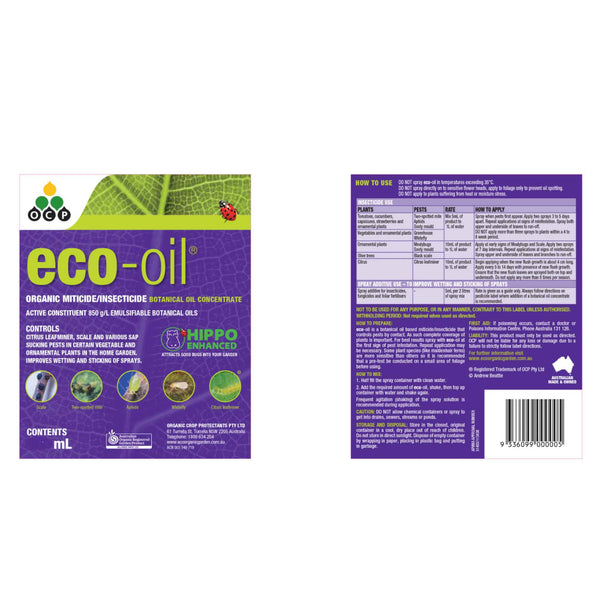 250ml Eco Pest Oil Organic Miticide Insecticide Botanical Plant Grub Concentrate Tristar Online