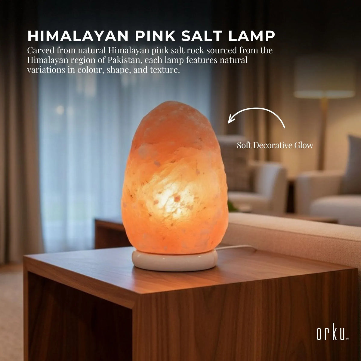 12V 12W 2-3 Kgs Himalayan Pink Salt Lamp Natural Rock Crystal Light Bulb On/Off