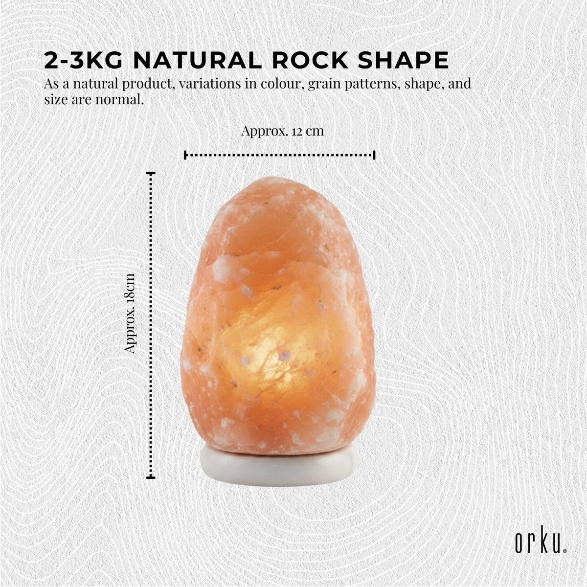 12V 12W 2-3 Kgs Himalayan Pink Salt Lamp Natural Rock Crystal Light Bulb On/Off
