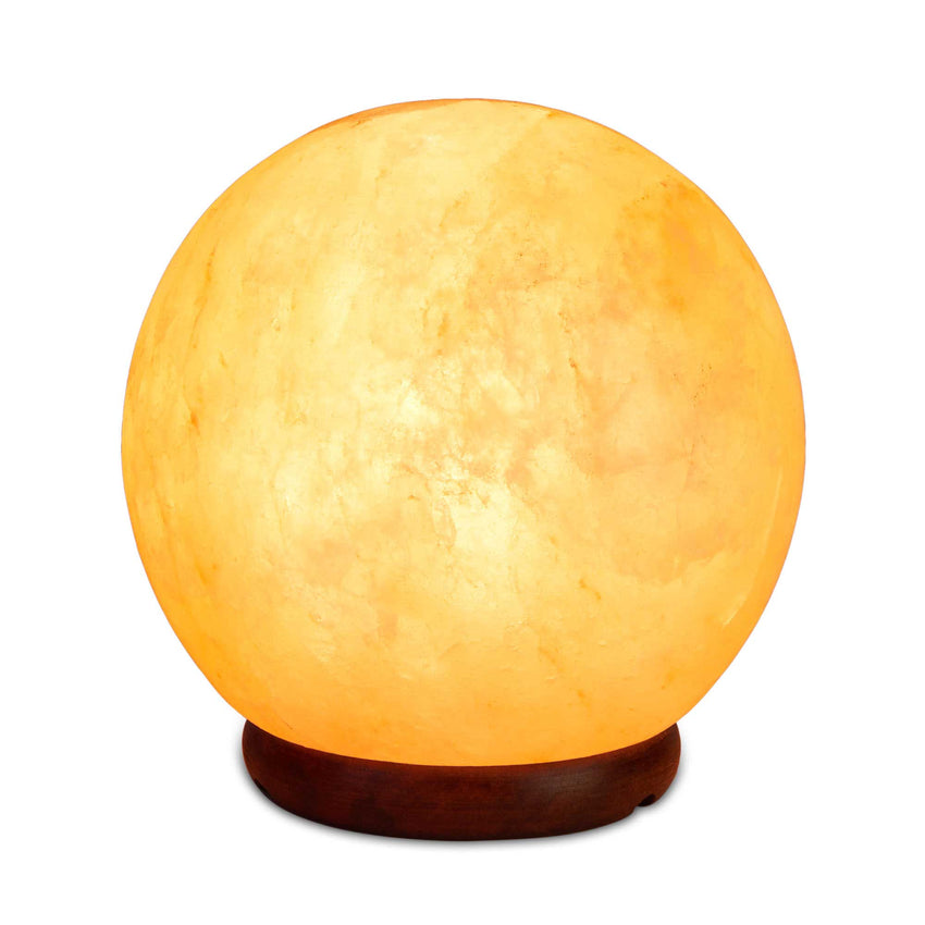 12V 12W 6.5" Ball Himalayan Pink Salt Lamp Carved Rock Crystal Light Bulb On/Off Tristar Online