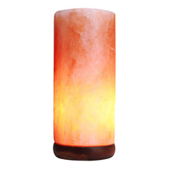 12V 12W Cylinder Himalayan Pink Salt Lamp Carved Rock Crystal Light Bulb On/Off Tristar Online