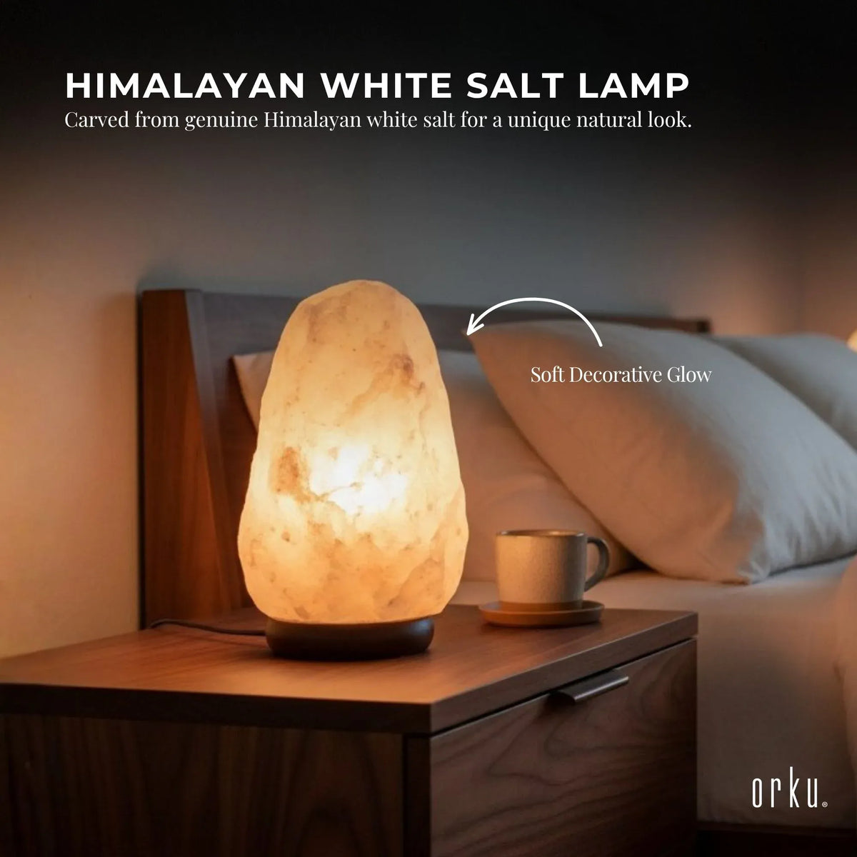 12V 12W 2-3Kg Himalayan White Salt Lamp Crystal Rock Natural Shape Unique Lamps
