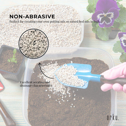 Orku 100L Perlite Coarse Premium Soil Expanded Medium Plants Hydroponics Bulk