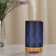 Essential Oil Aroma and Remote Diffuser - 100ml Metal Art Air Mist Humidifier Tristar Online
