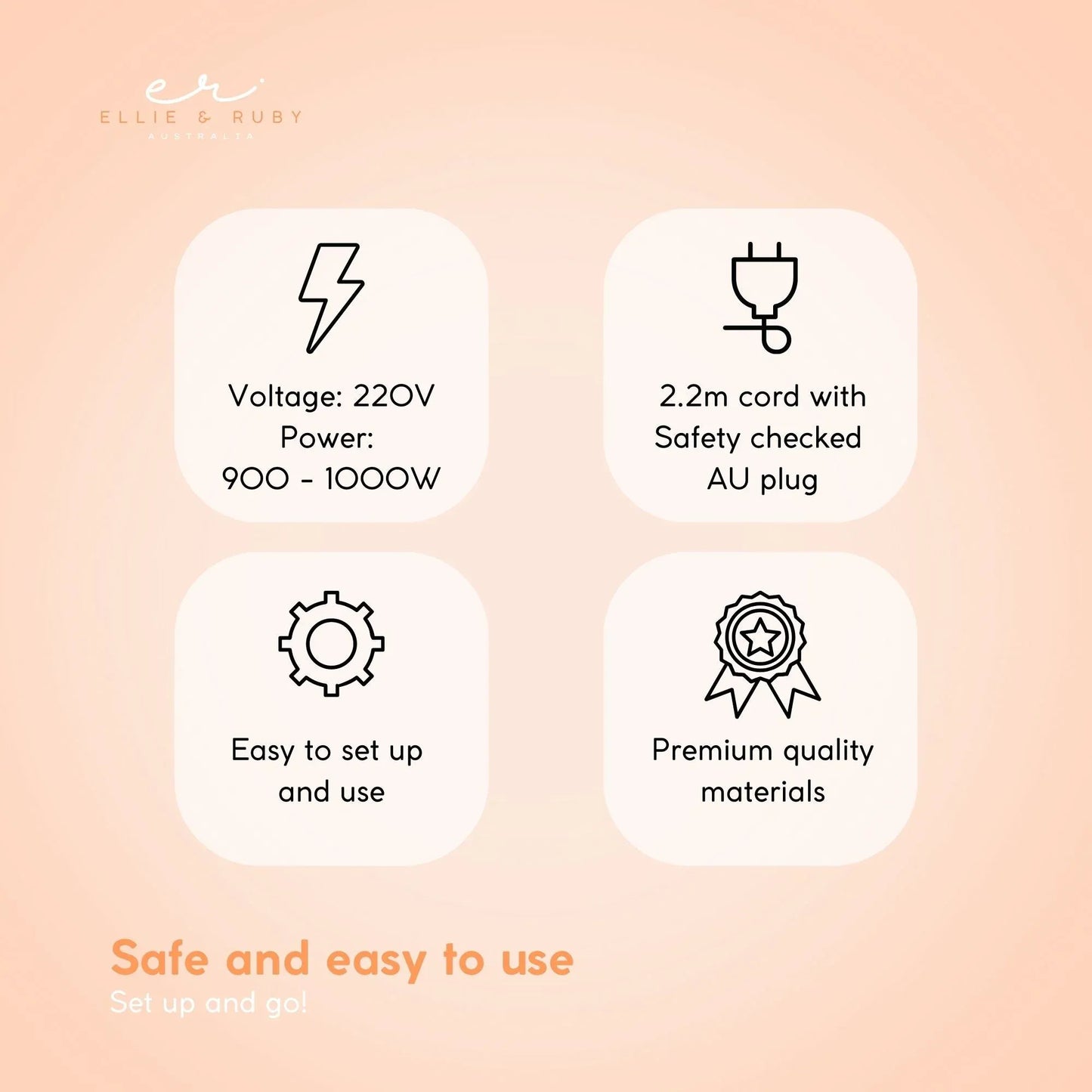 Ellie & Ruby Standing Hair Dryer Accelerator - 360 Rotating Halo Rolling