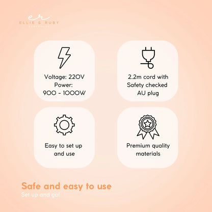 Ellie & Ruby Standing Hair Dryer Accelerator - 360 Rotating Halo Rolling