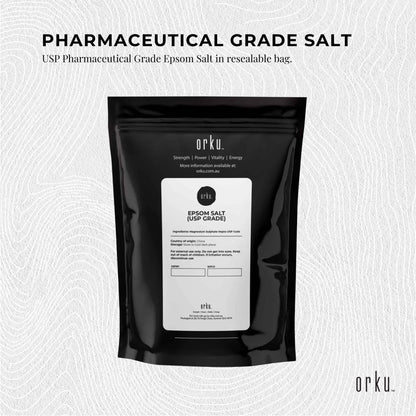 Orku 400g Epsom Salt - USP Grade Magnesium Sulfate Body Bath Salts