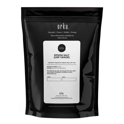 Orku 100g USP Epsom Salt Crystals - Magnesium Sulphate Bath Garden Household Use