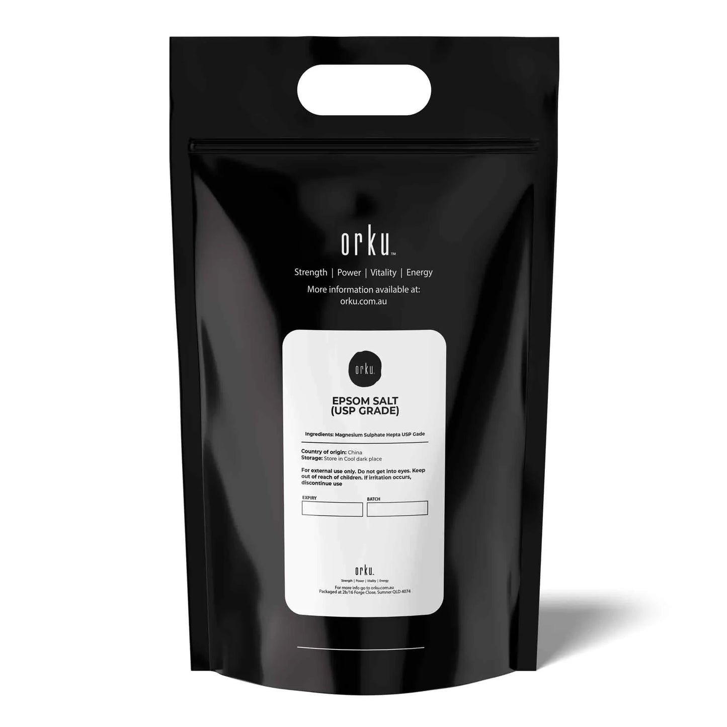 Orku 10Kg USP Epsom Salt Crystals - Magnesium Sulphate Bath Garden Household Use