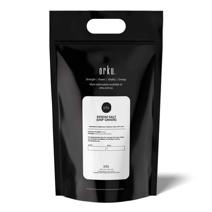 Orku 10Kg USP Epsom Salt Crystals - Magnesium Sulphate Bath Garden Household Use
