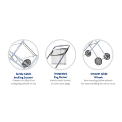 Hills Premium Laundry Trolley For Clothes Washing Basket Integrated Peg Basket Tristar Online