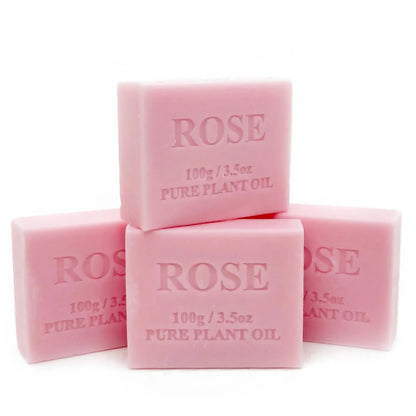 Orku 4 x 100g Rose Plant Oil Soap Bars Australian Made
